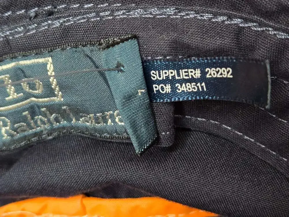 Polo Ralph Lauren Big Pony Cotton Twill Bucket Hat in Navy/Orange NWT!